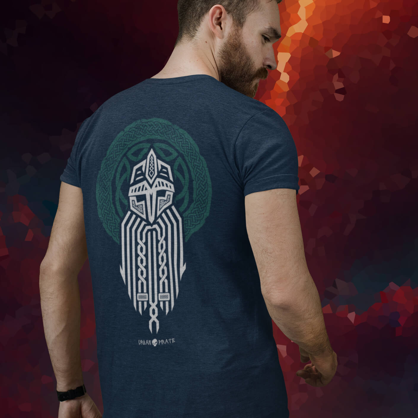 heathered-t-shirt urban pirate celtic viking beard