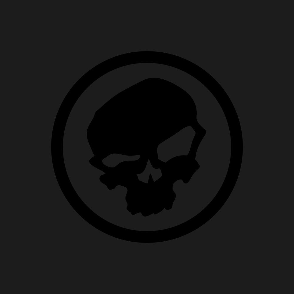 Black on Black Skull Logo - Urban Pirate